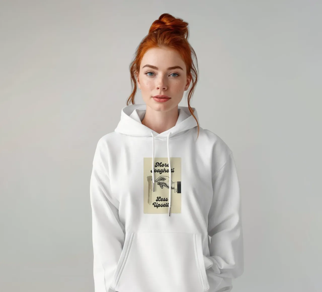 More Spaghetti Less Upsetti hoodie by Mildred Store