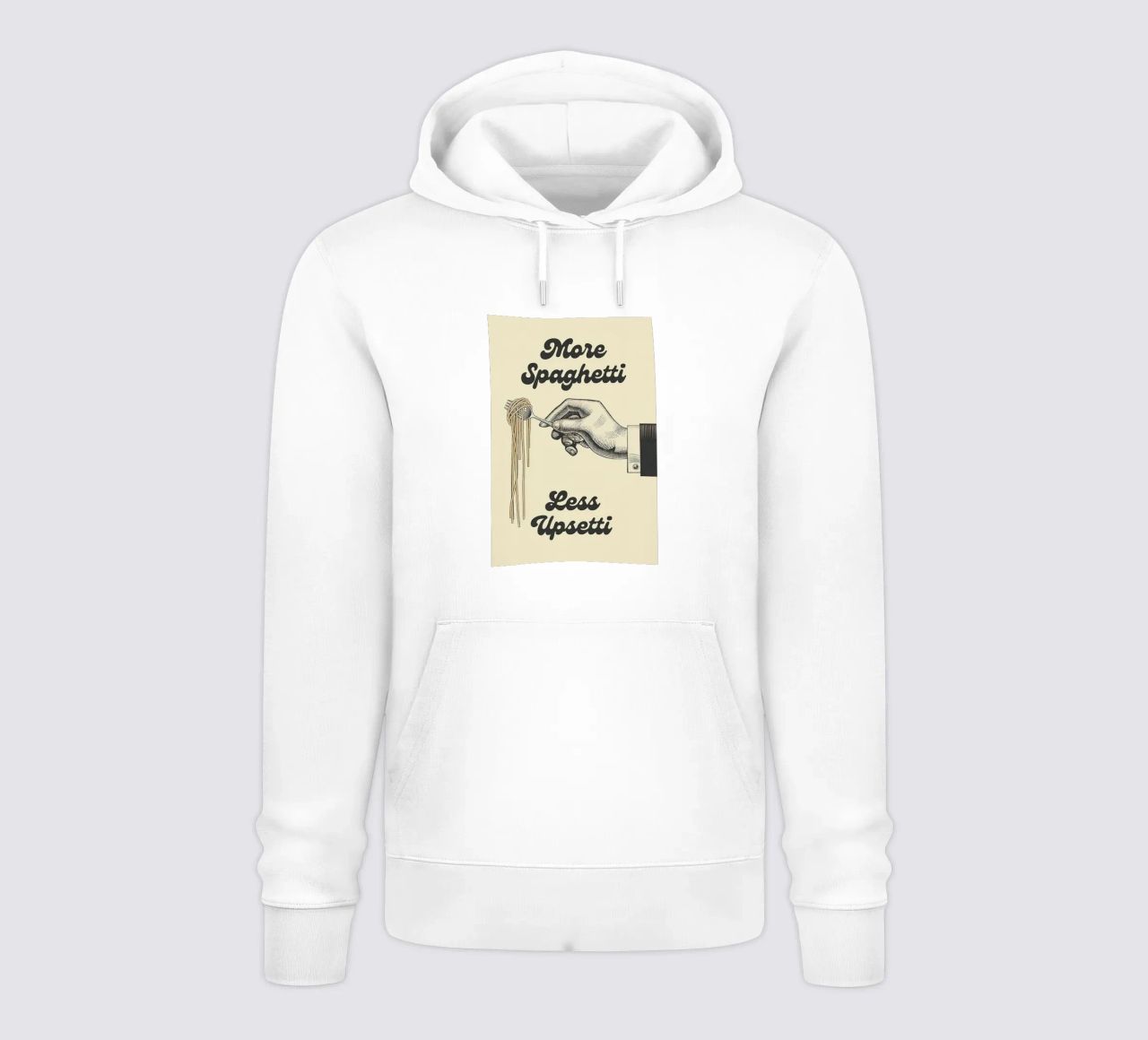 More Spaghetti Less Upsetti felpa con cappuccio da Mildred Store
