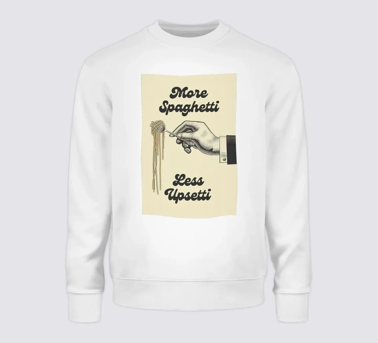 More Spaghetti Less Upsetti felpa da Mildred Store