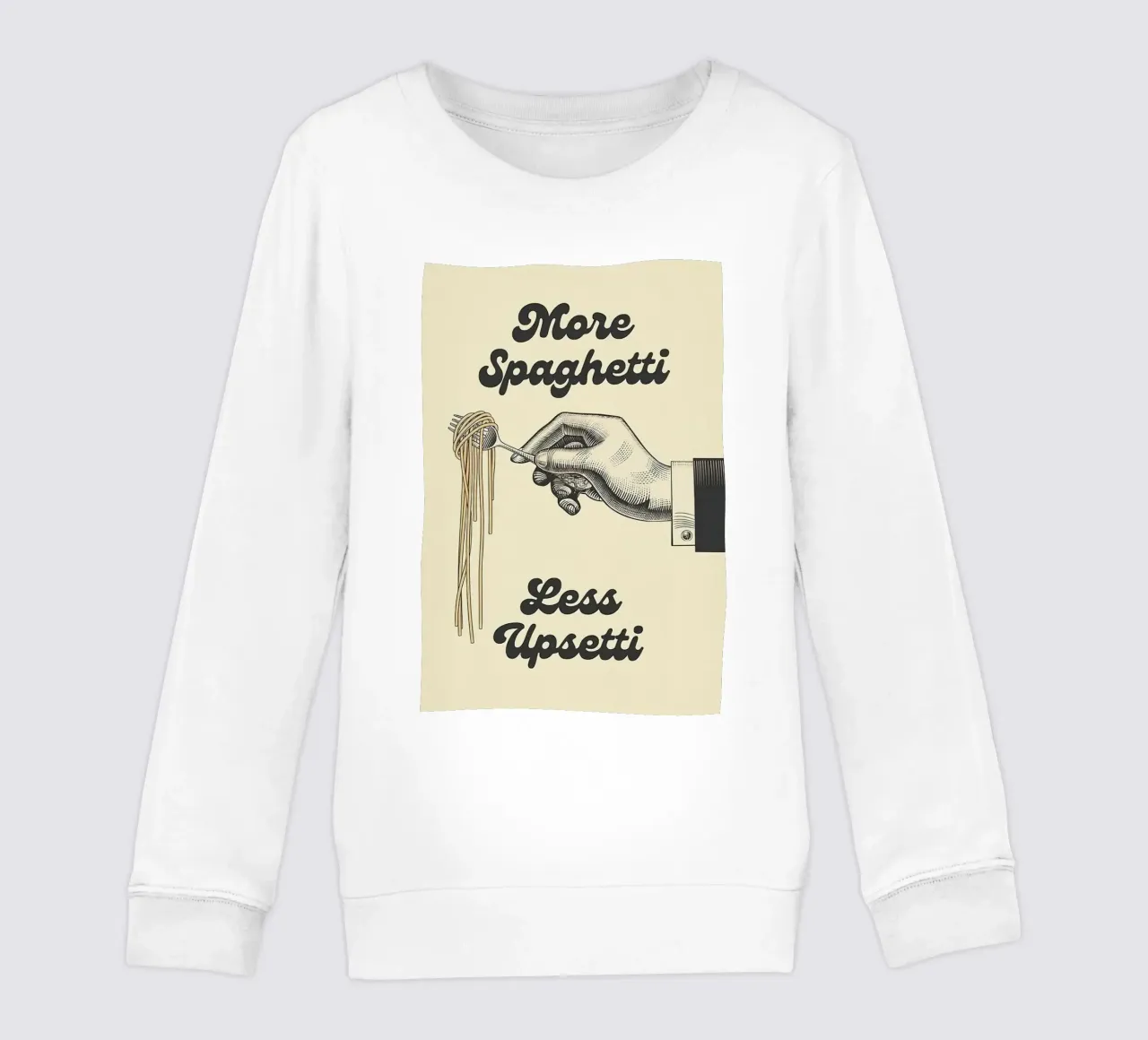 More Spaghetti Less Upsetti felpa bambino da Mildred Store