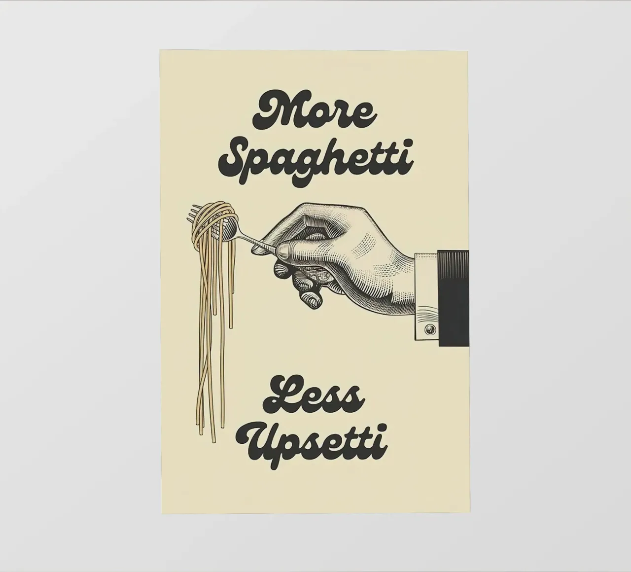 More Spaghetti Less Upsetti telo in pvc da Mildred Store
