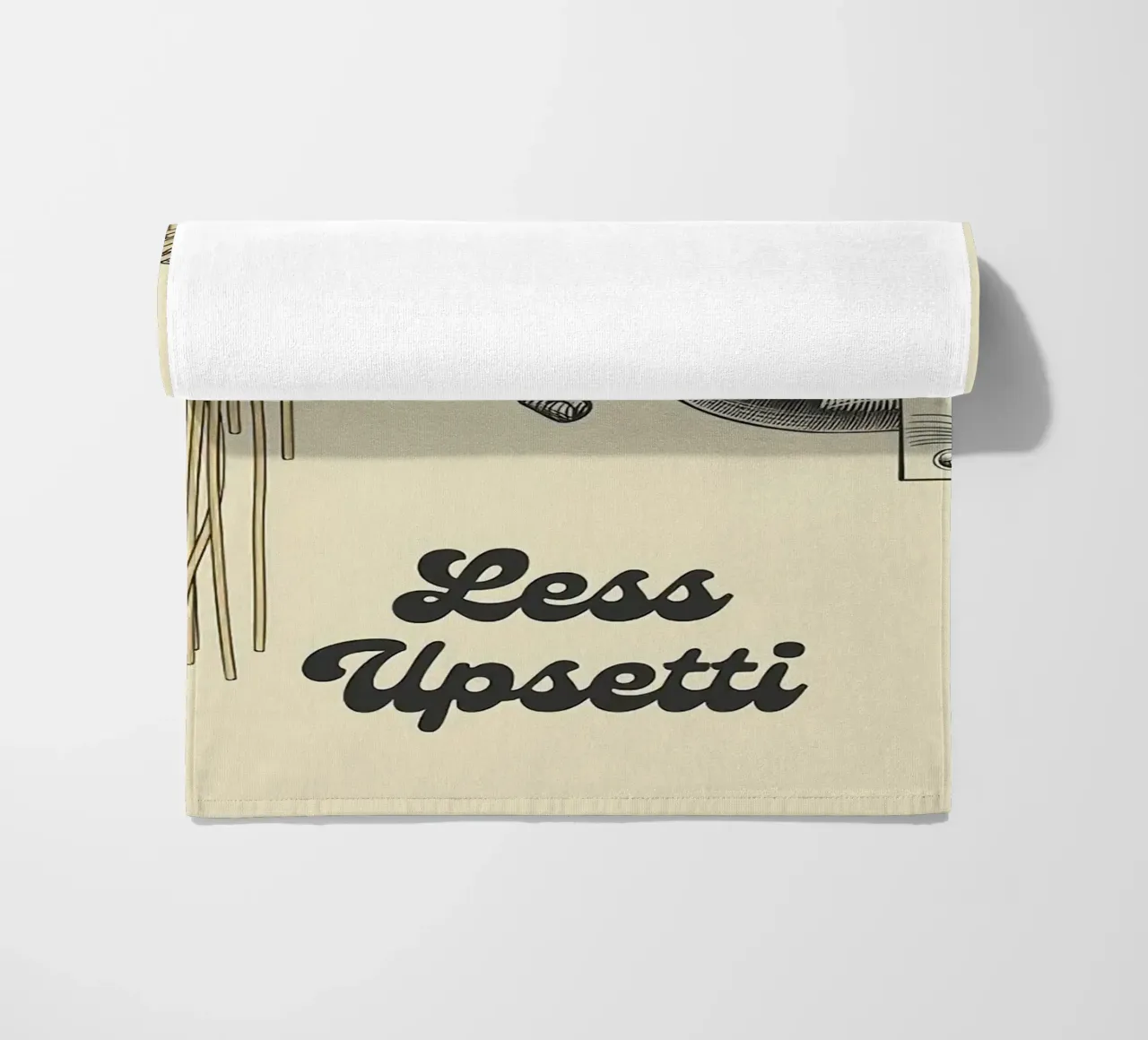 More Spaghetti Less Upsetti telo mare da Mildred Store