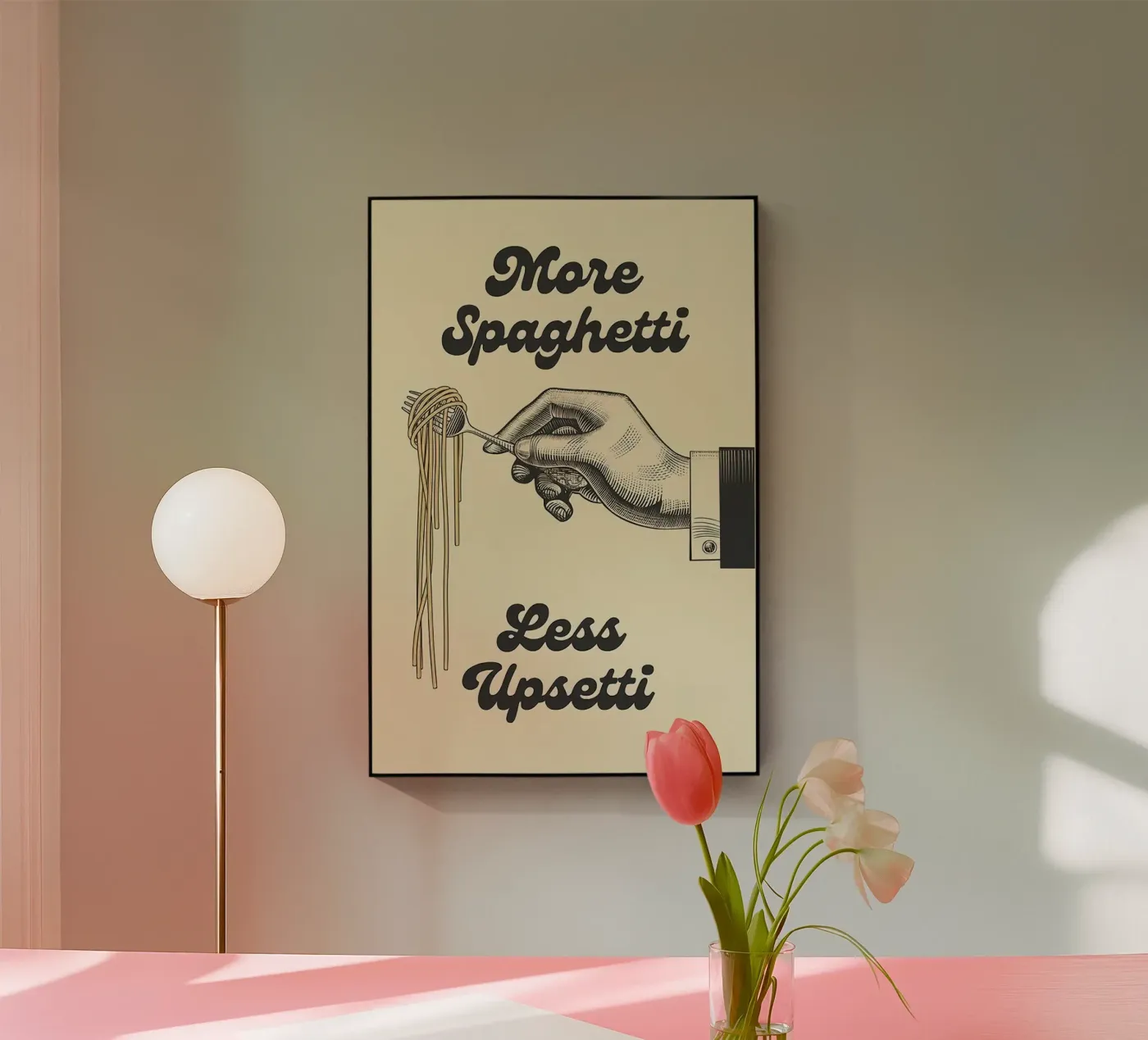 More Spaghetti Less Upsetti plexiglass da Mildred Store