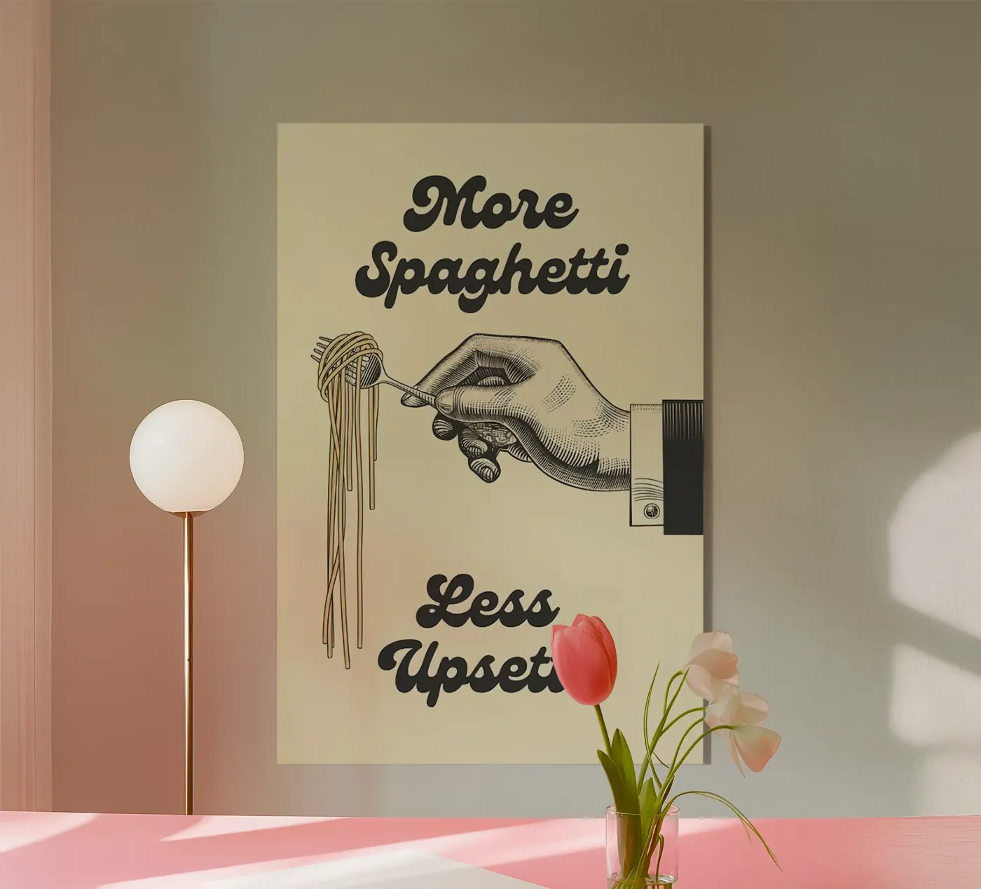 More Spaghetti Less Upsetti plexiglass da Mildred Store