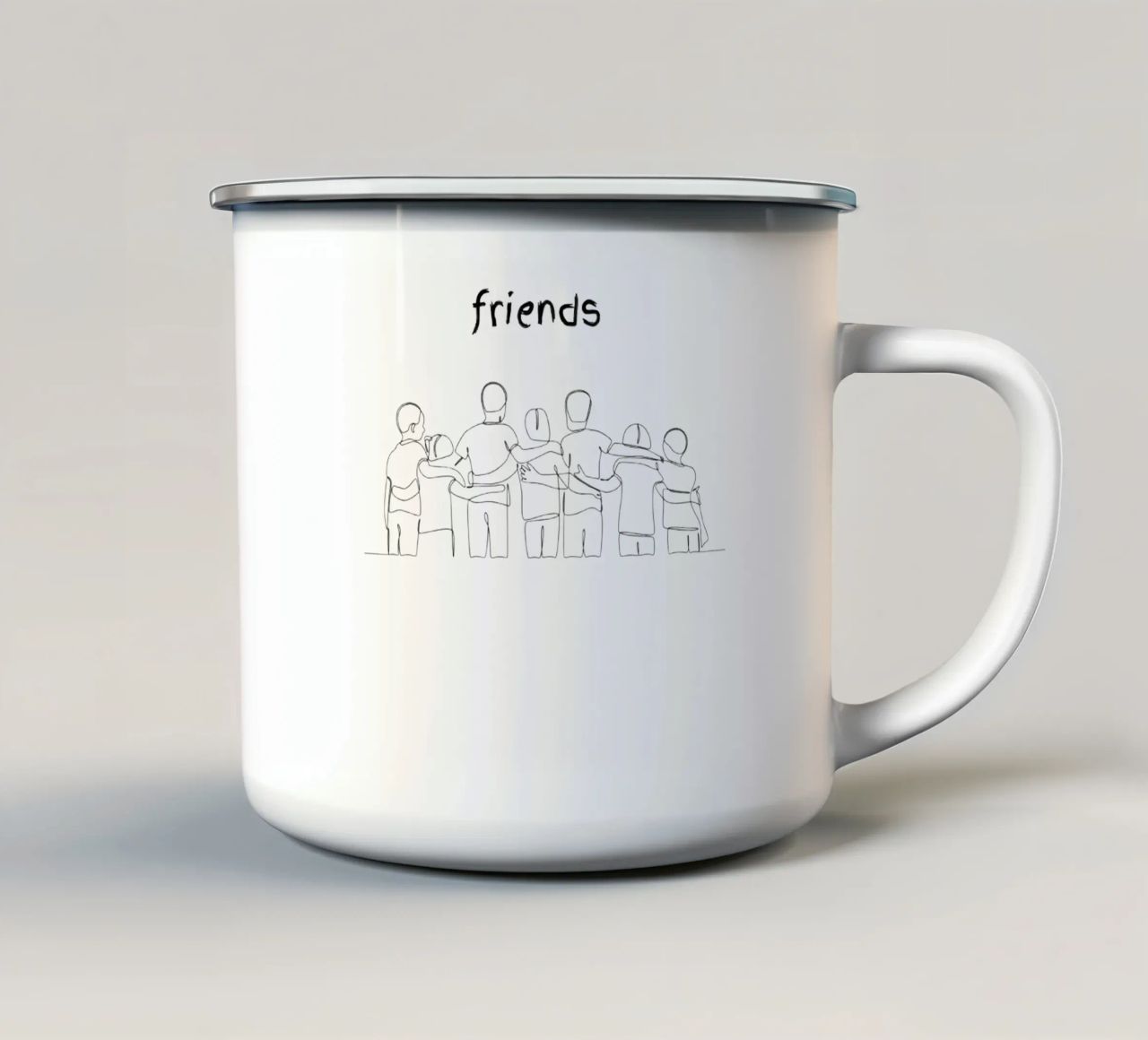 Gli amici tazza in smalto da Old Soul Born
