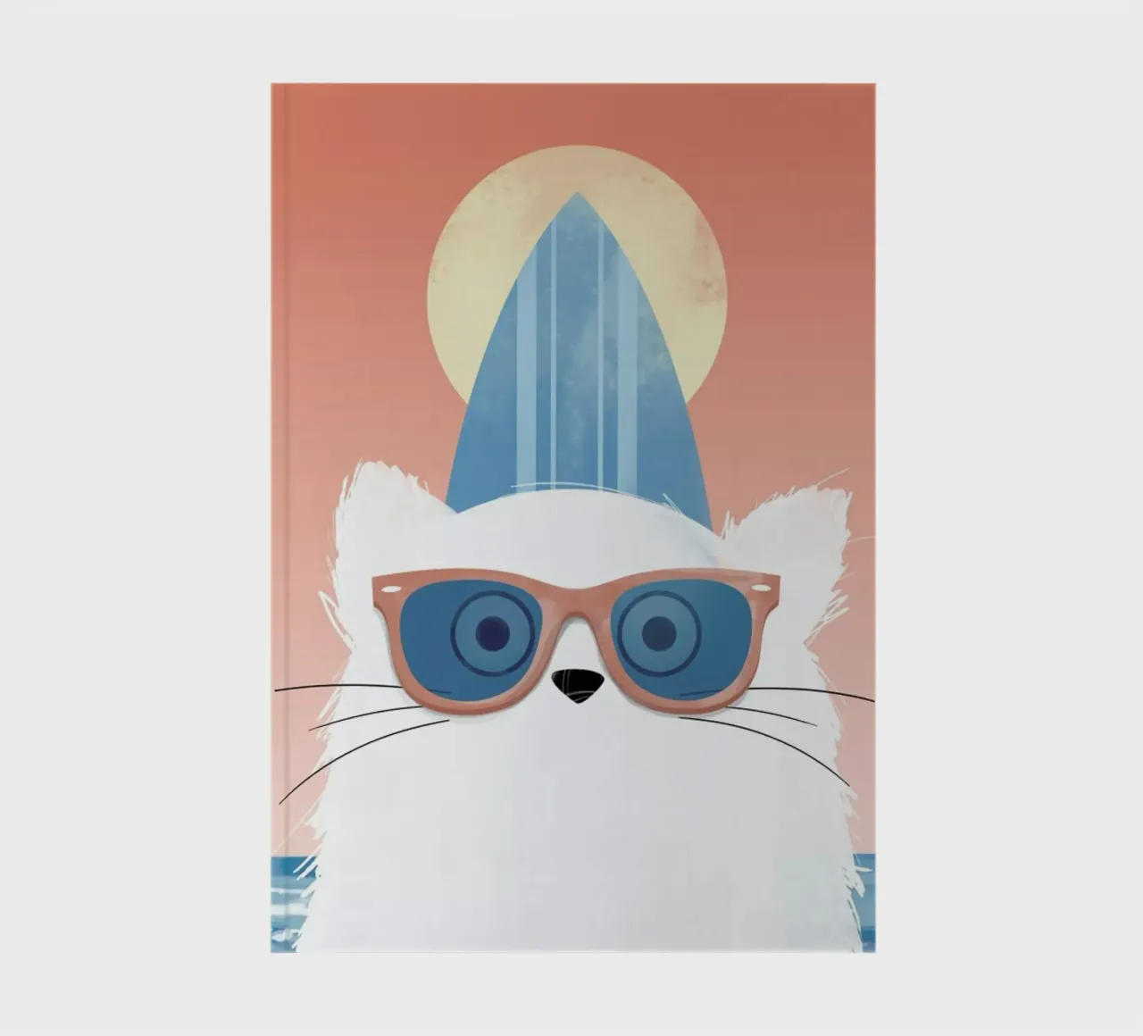 Cat Surf notebook by Doozal