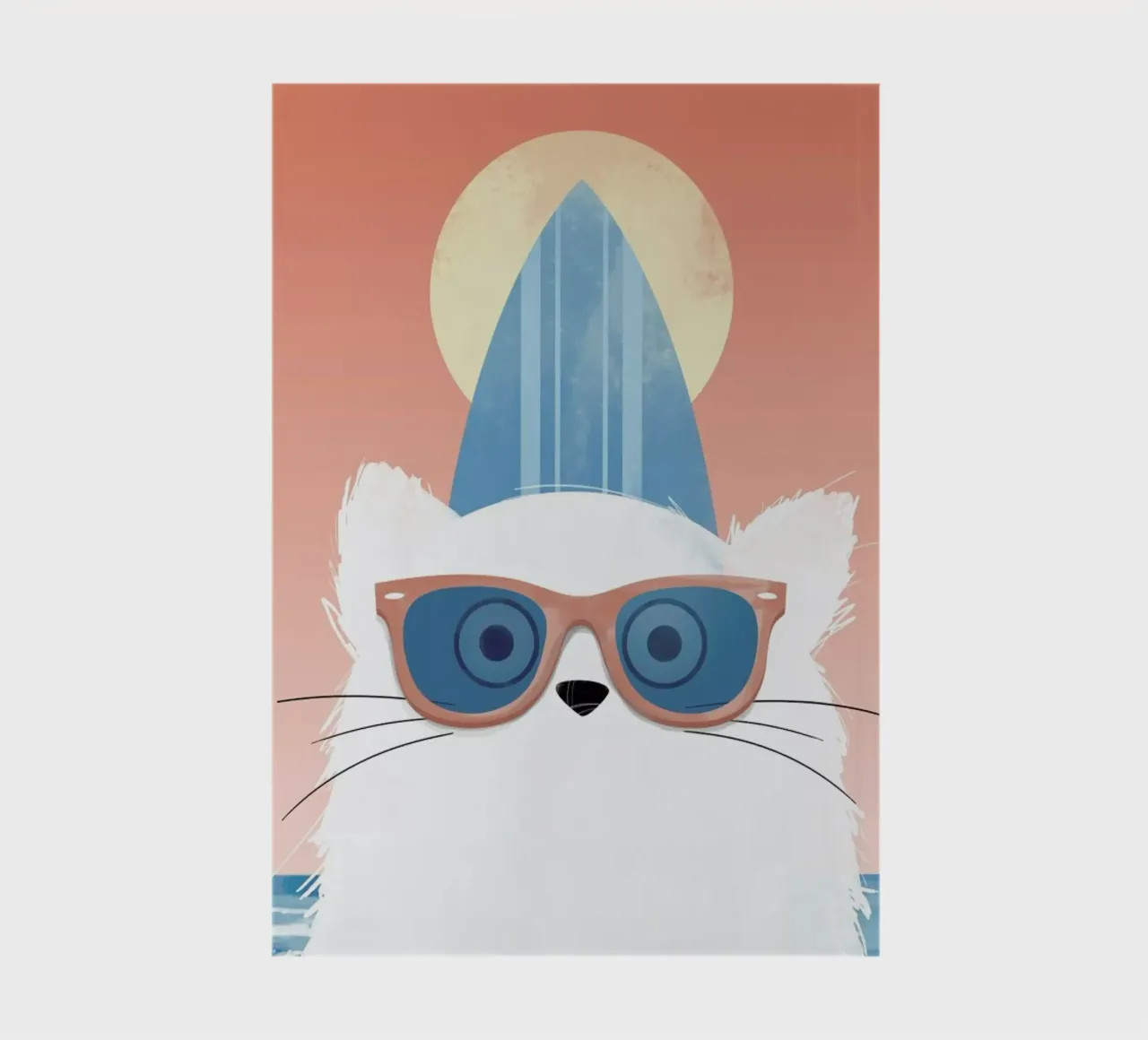 Cat Surf notebook by Doozal