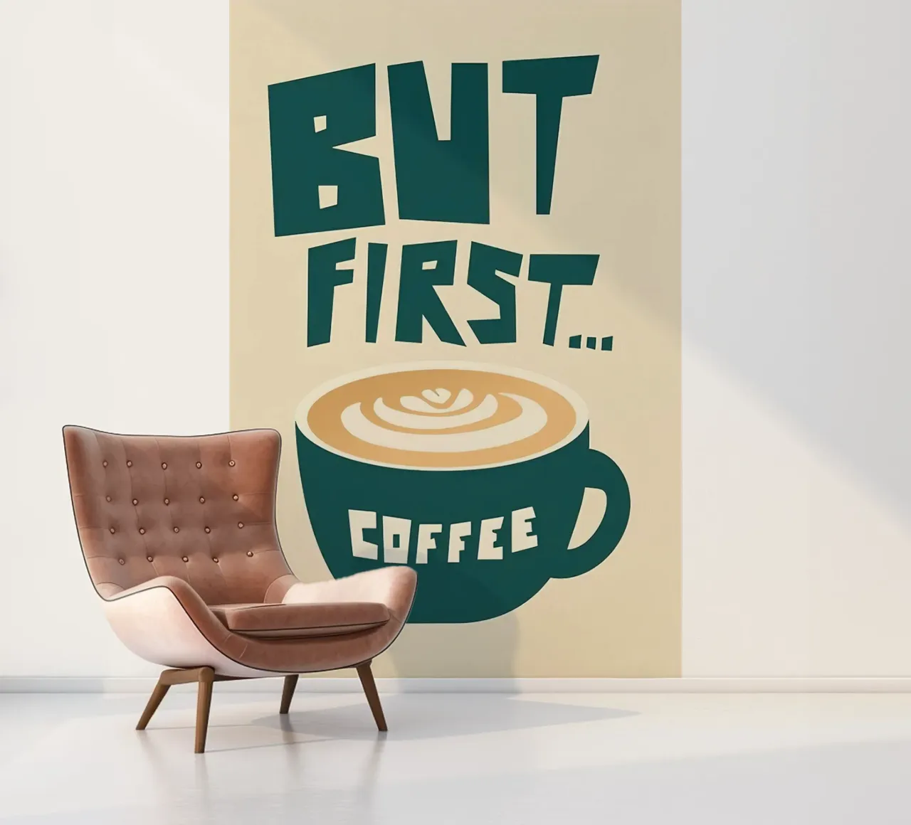 Aber zuerst...Kaffee Fototapete von Mildred Store