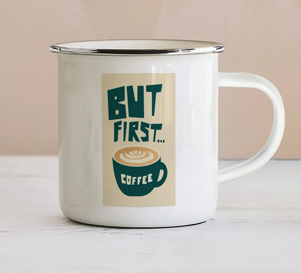 Ma prima... il caffè tazza in smalto da Mildred Store