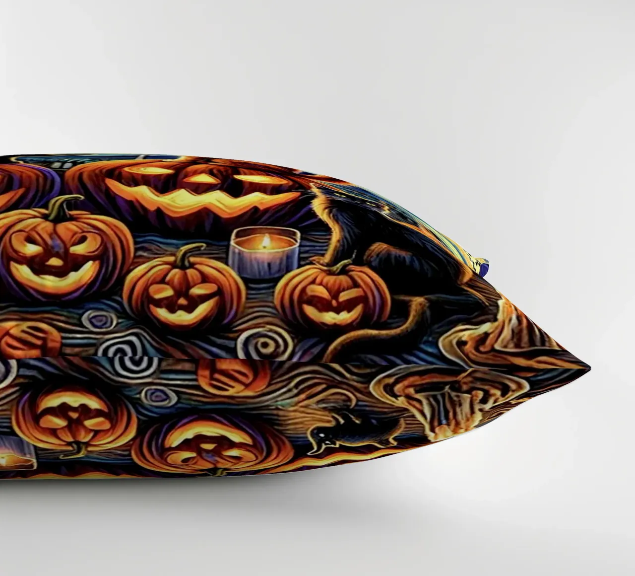 Happy Halloween Kitty Cat Edition cuscino da Vintage Van Gogh