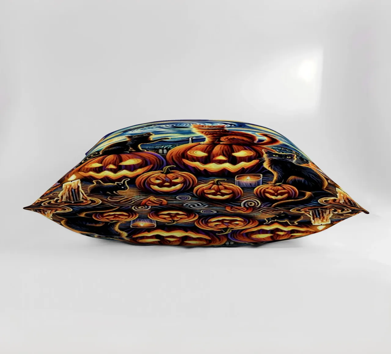 Happy Halloween Kitty Cat Edition cuscino da Vintage Van Gogh