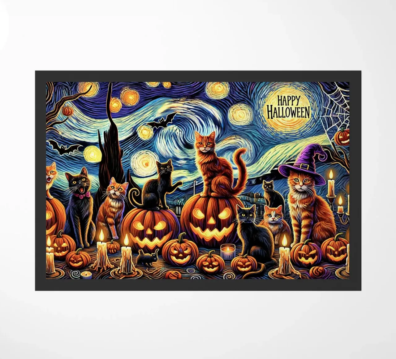 Happy Halloween Kitty Cat Edition zerbino da Vintage Van Gogh