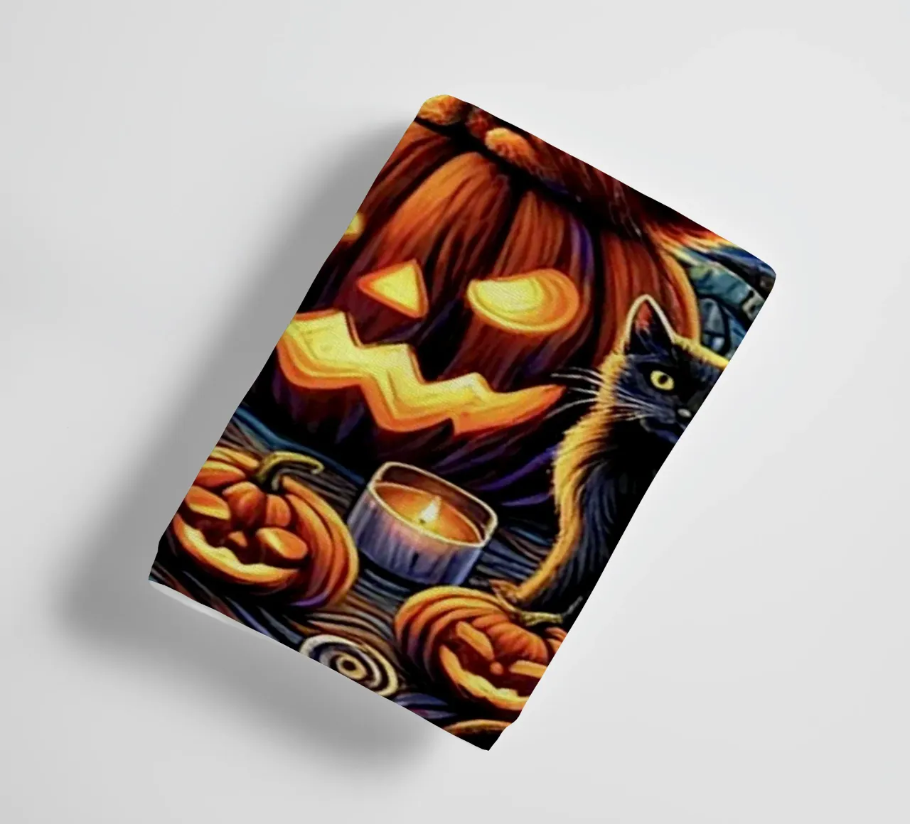 Happy Halloween Kitty Cat Edition asciugamano da bagno da Vintage Van Gogh