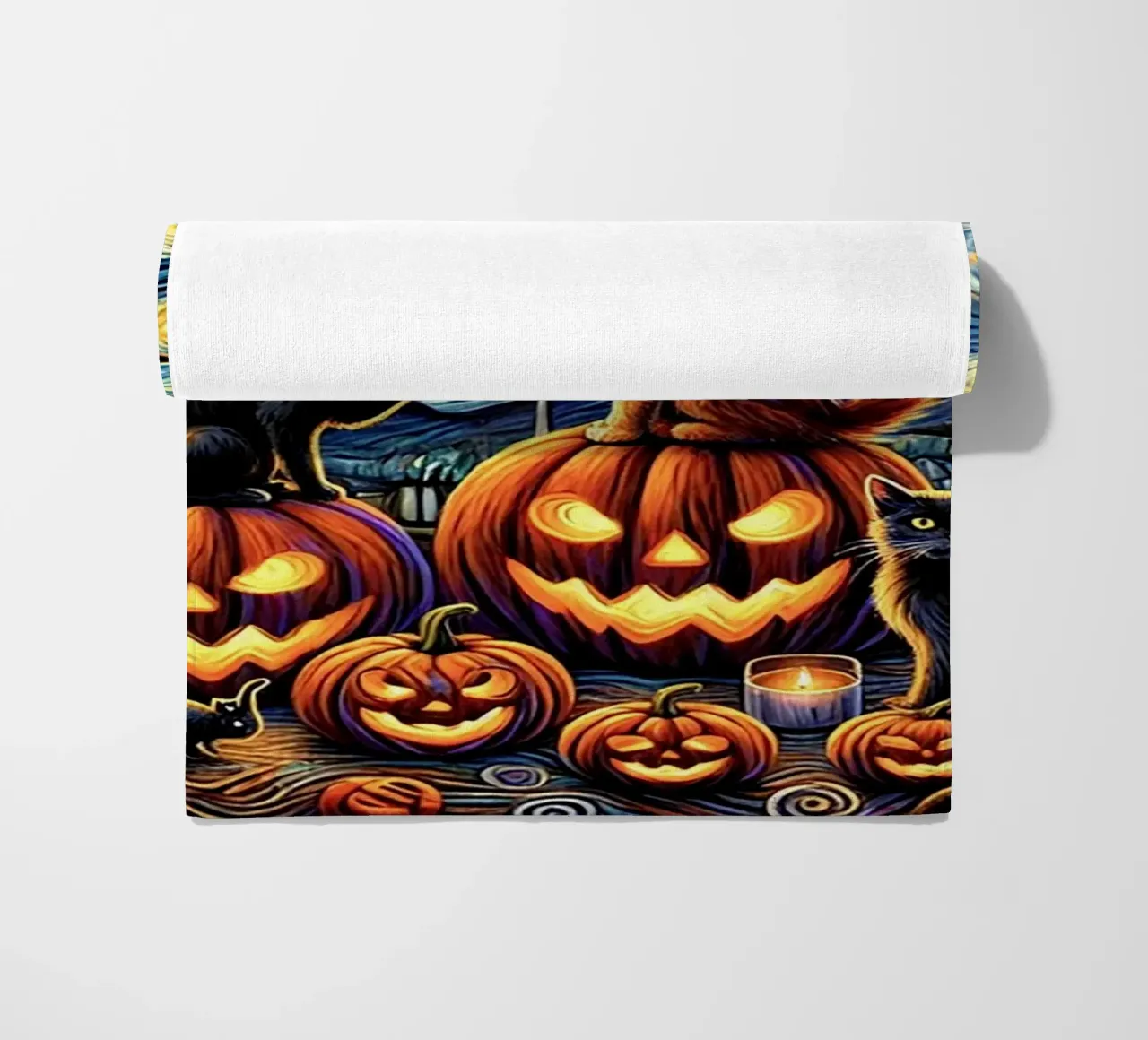 Happy Halloween Kitty Cat Edition telo mare da Vintage Van Gogh