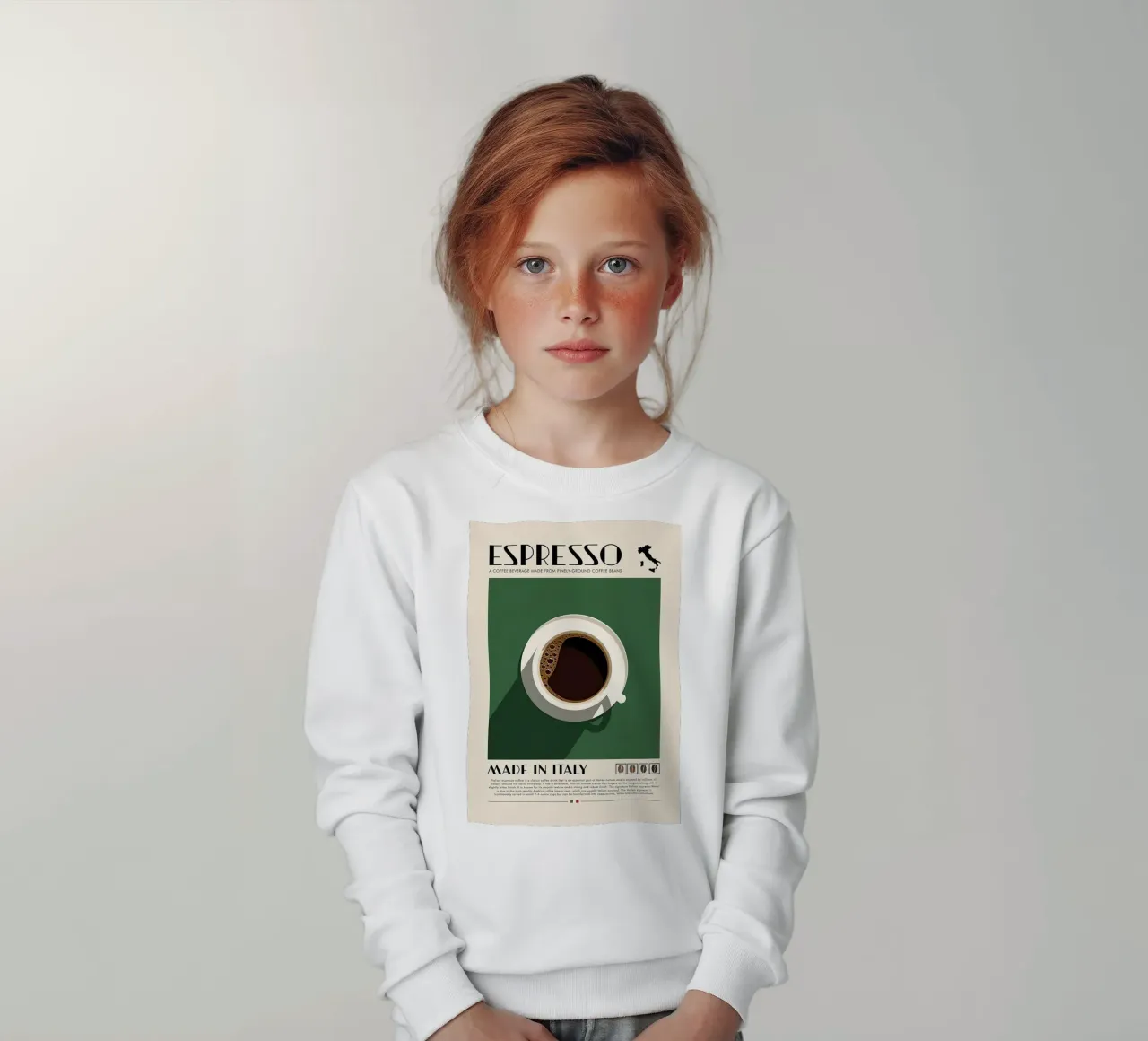 Espresso Made In Italy felpa bambino da Mildred Store