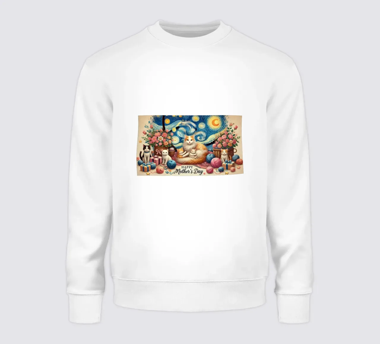 Happy Mother´s Day Kitty Cat Edition felpa da Vintage Van Gogh