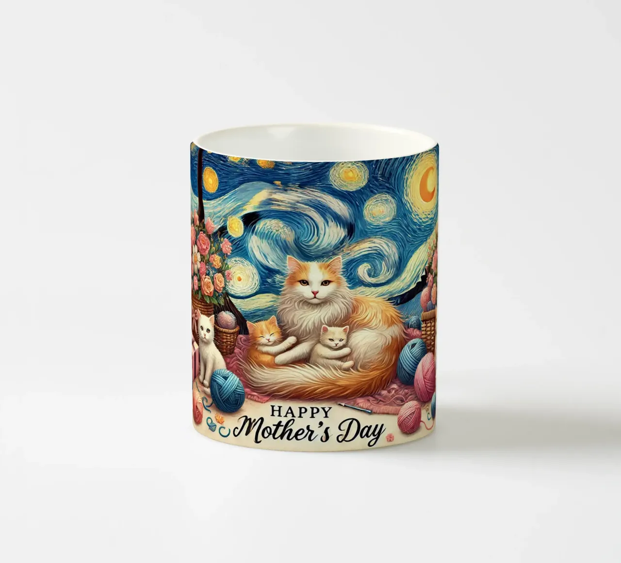 Happy Mother´s Day Kitty Cat Edition tazza in ceramica da Vintage Van Gogh