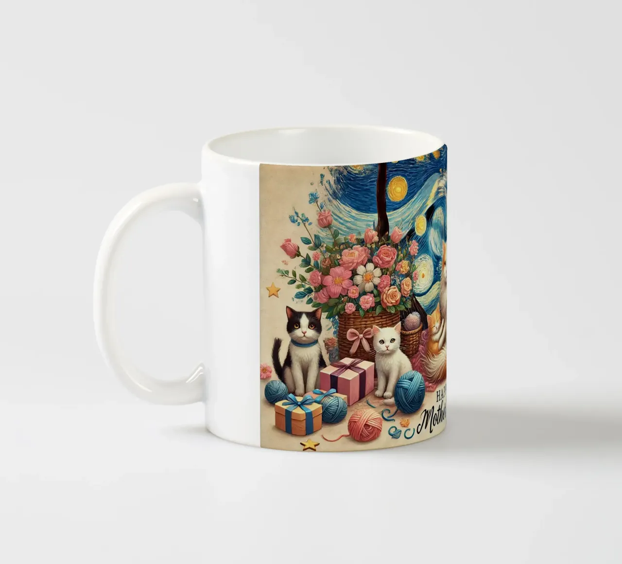 Happy Mother´s Day Kitty Cat Edition tazza in ceramica da Vintage Van Gogh