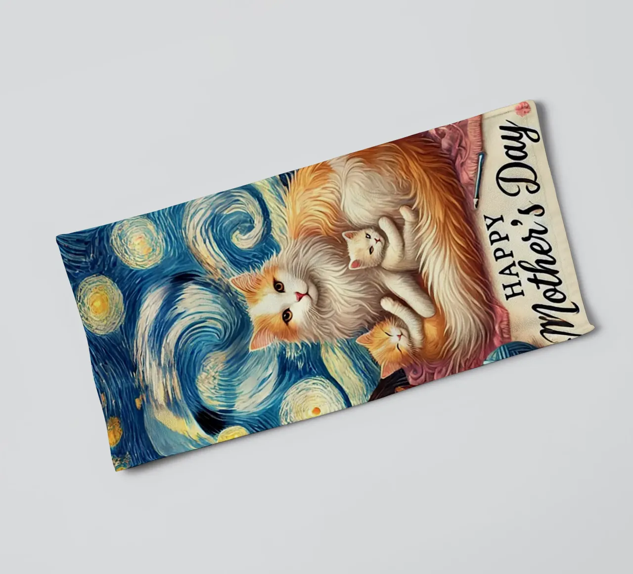 Happy Mother´s Day Kitty Cat Edition asciugamano da bagno da Vintage Van Gogh