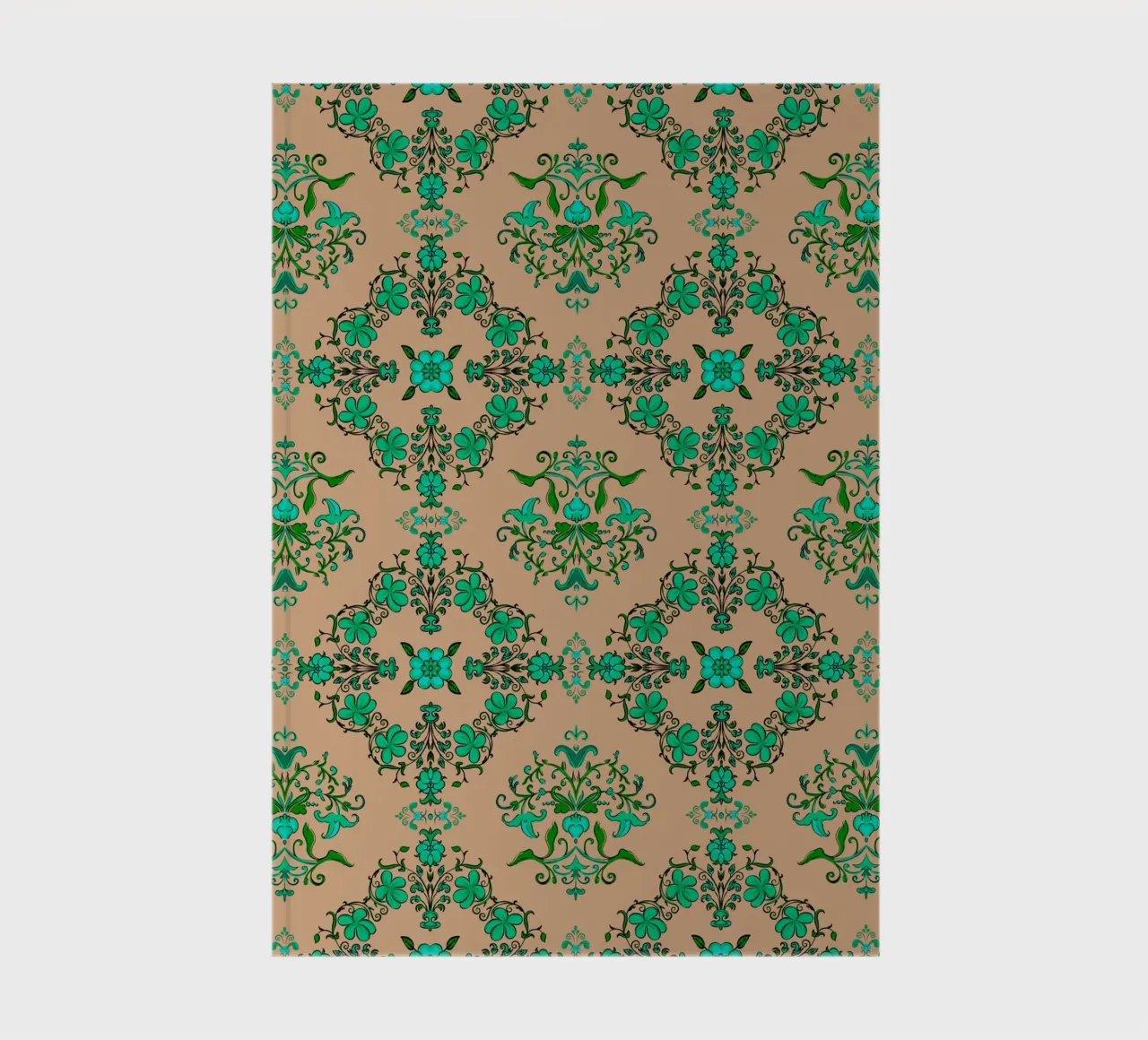 Verde floreale vintage diario da SilverPegasus