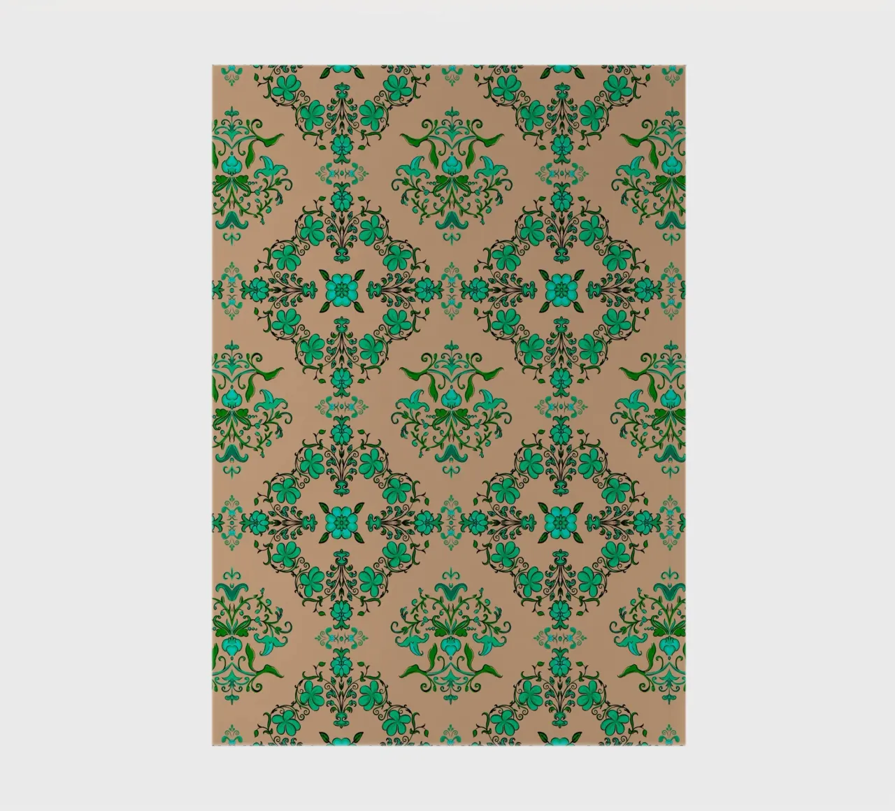 Verde floreale vintage diario da SilverPegasus
