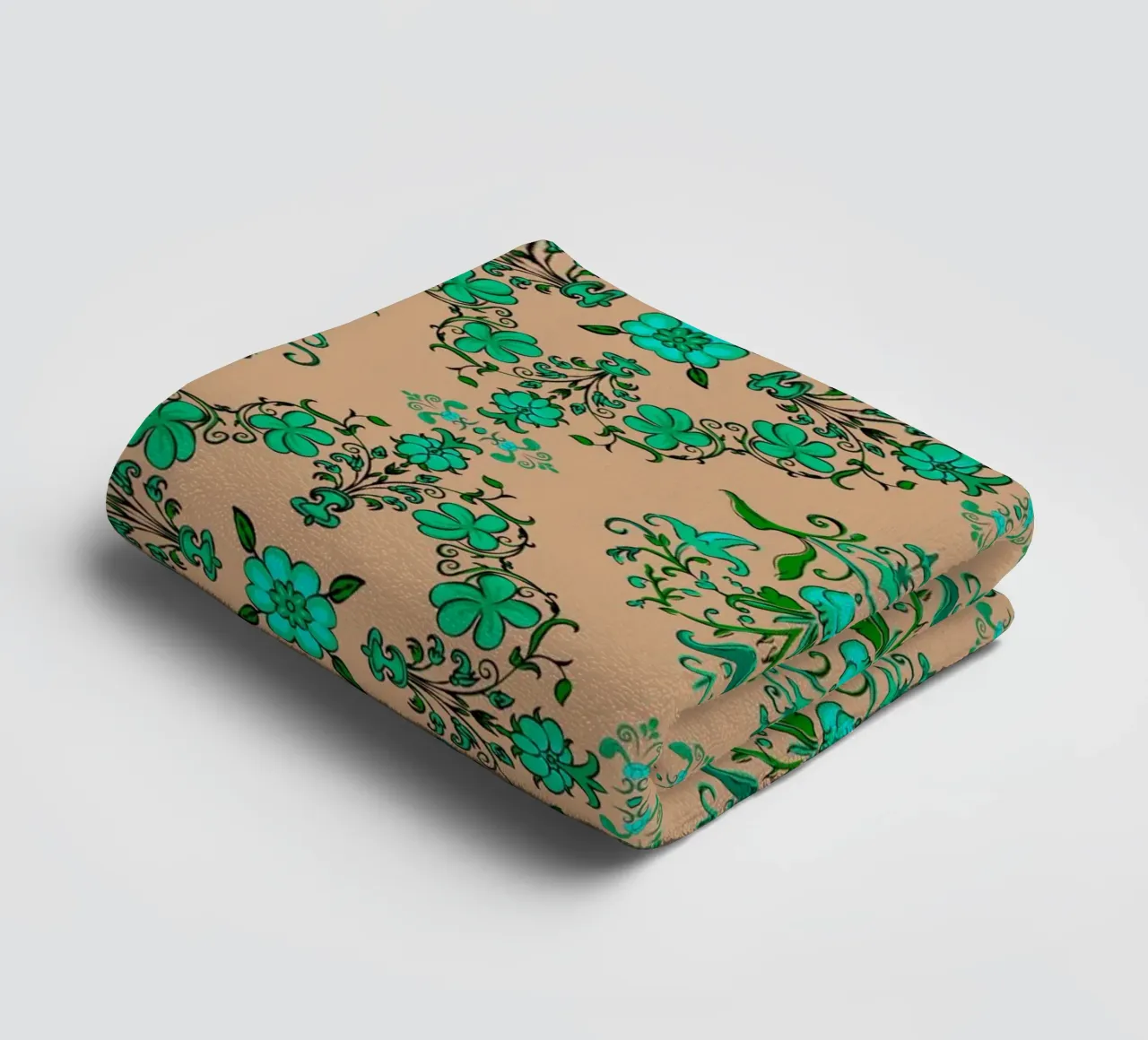 Verde floreale vintage asciugamano da bagno da SilverPegasus