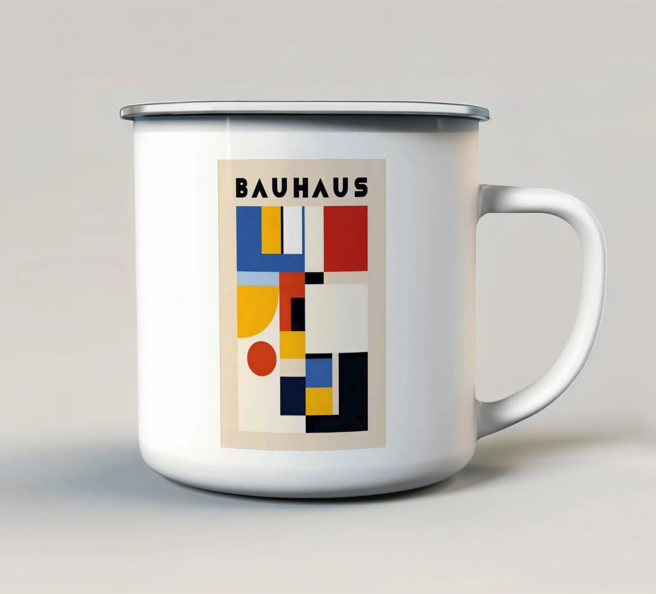 Bauhaus tazza in smalto da Chaya Wilkinson