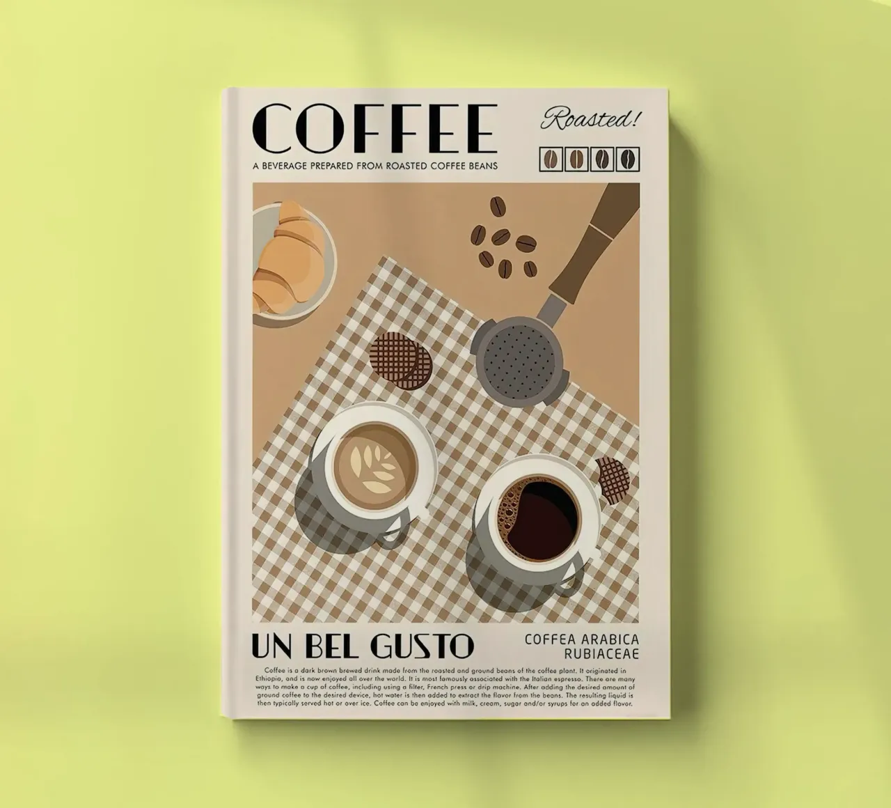 Coffee Un Bel Gusto notebook by Mildred Store