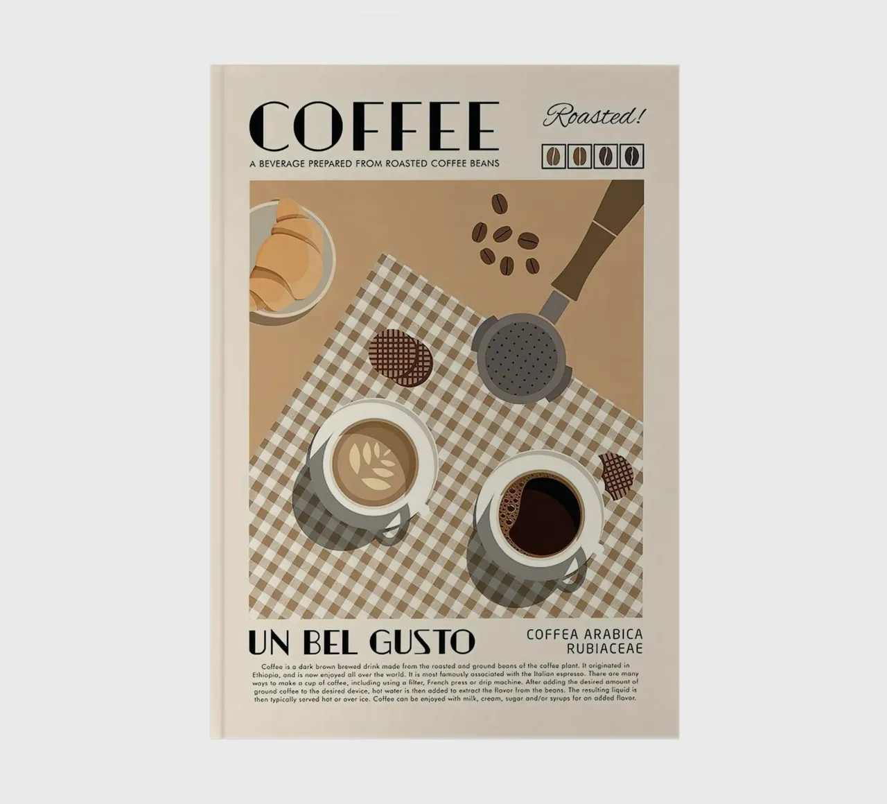 Coffee Un Bel Gusto notebook by Mildred Store