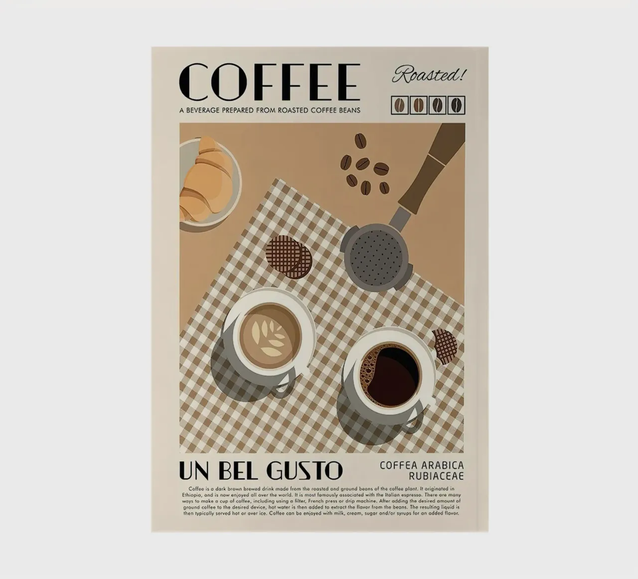 Coffee Un Bel Gusto notebook by Mildred Store