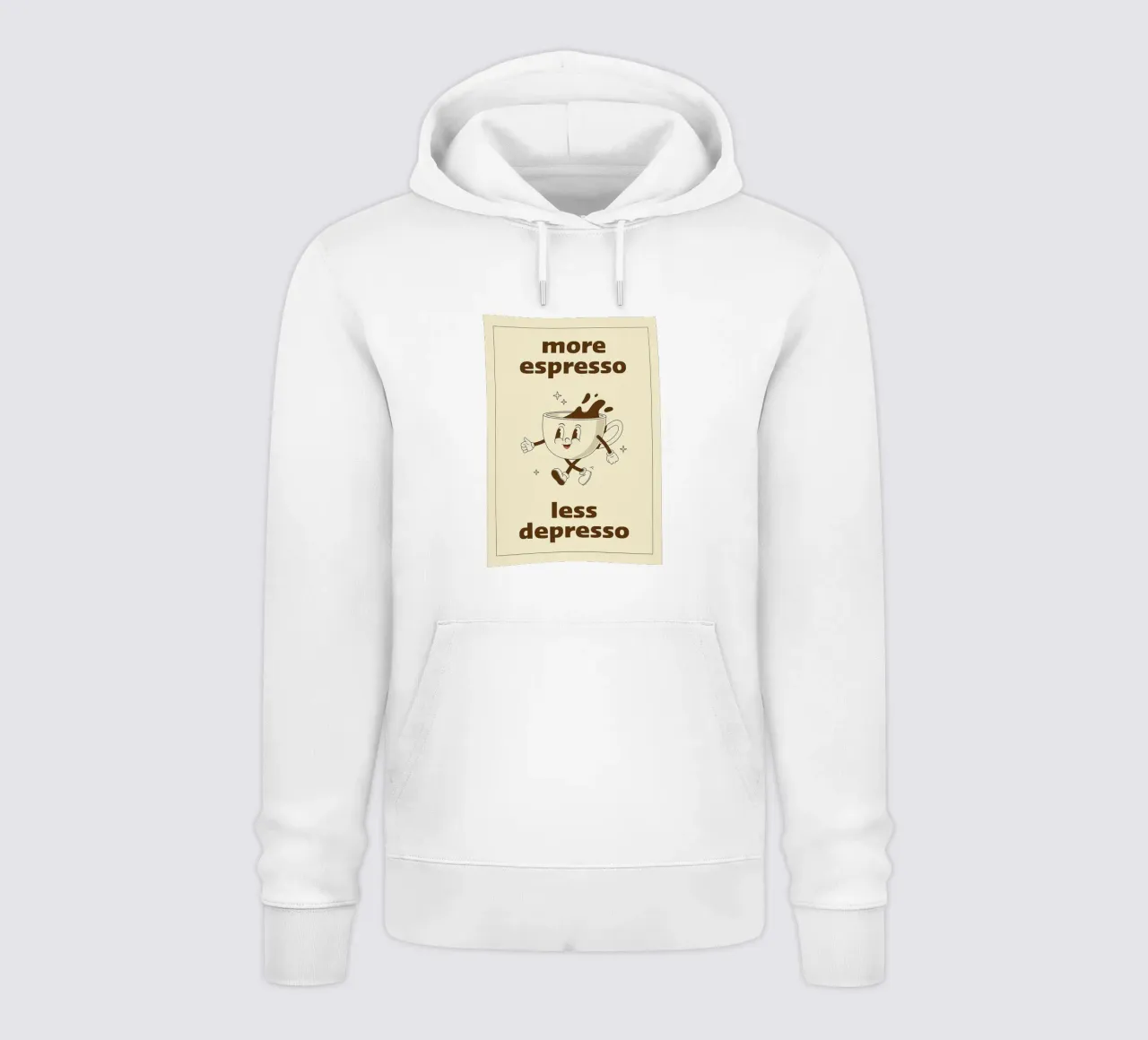 More Espresso Less Depresso felpa con cappuccio da Mildred Store