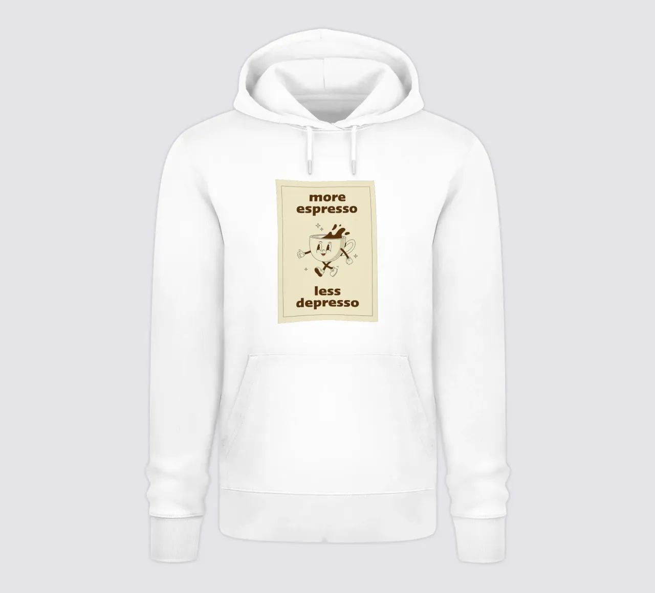 Meer Espresso Minder Depresso hoodie van Mildred Store