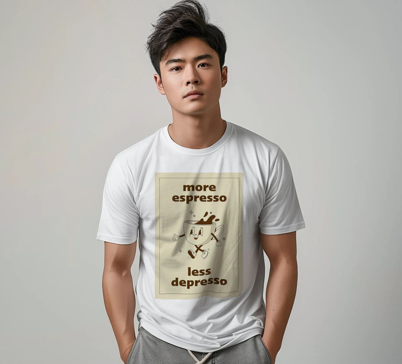 More Espresso Less Depresso t-shirt da Mildred Store