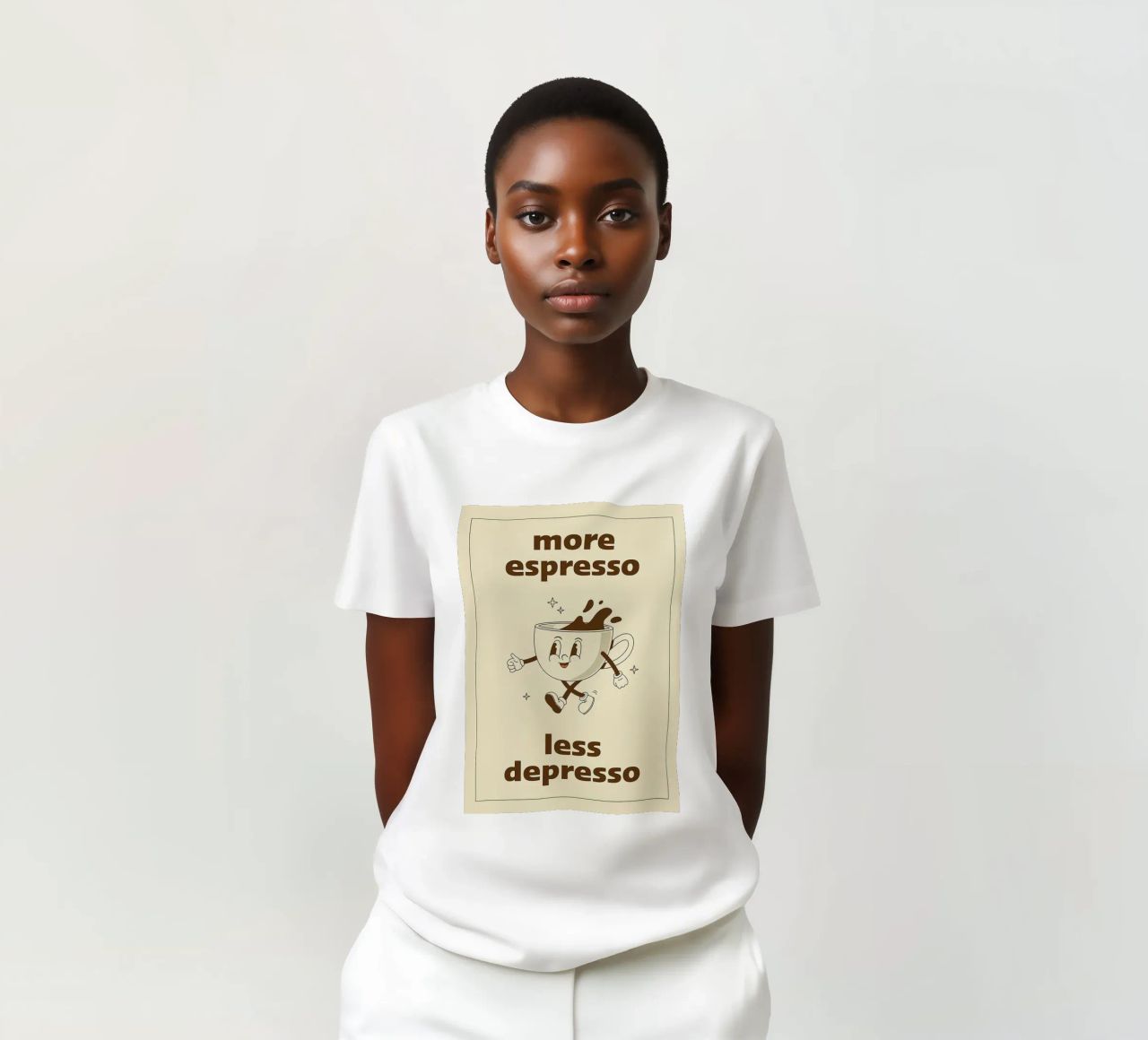 More Espresso Less Depresso t-shirt da Mildred Store