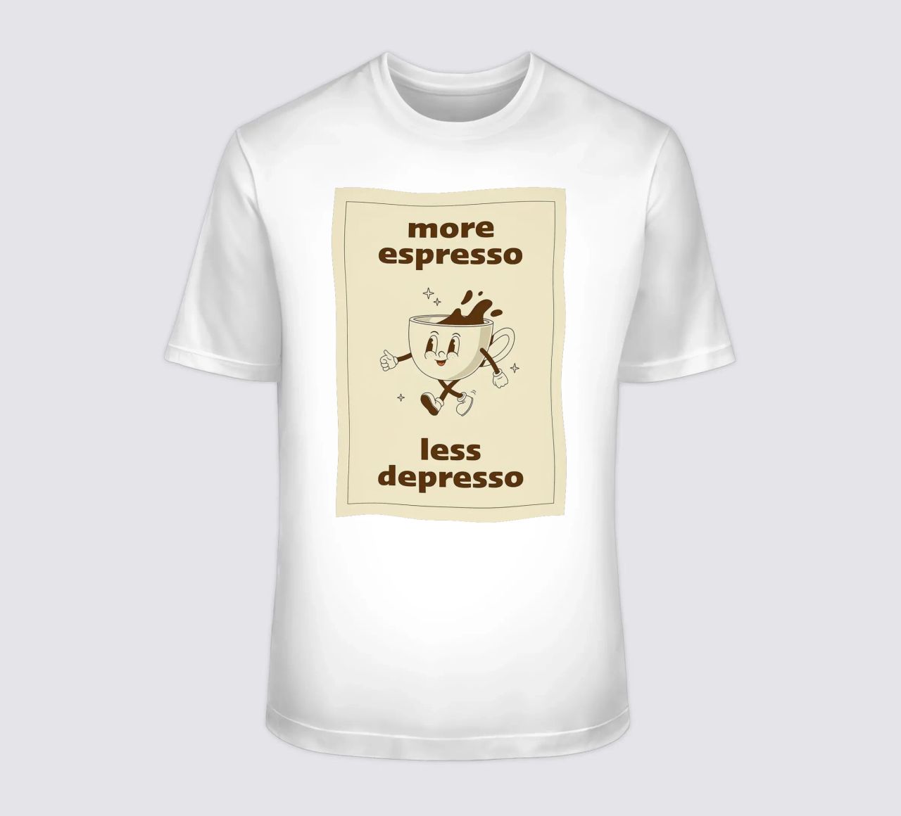 More Espresso Less Depresso t-shirt da Mildred Store