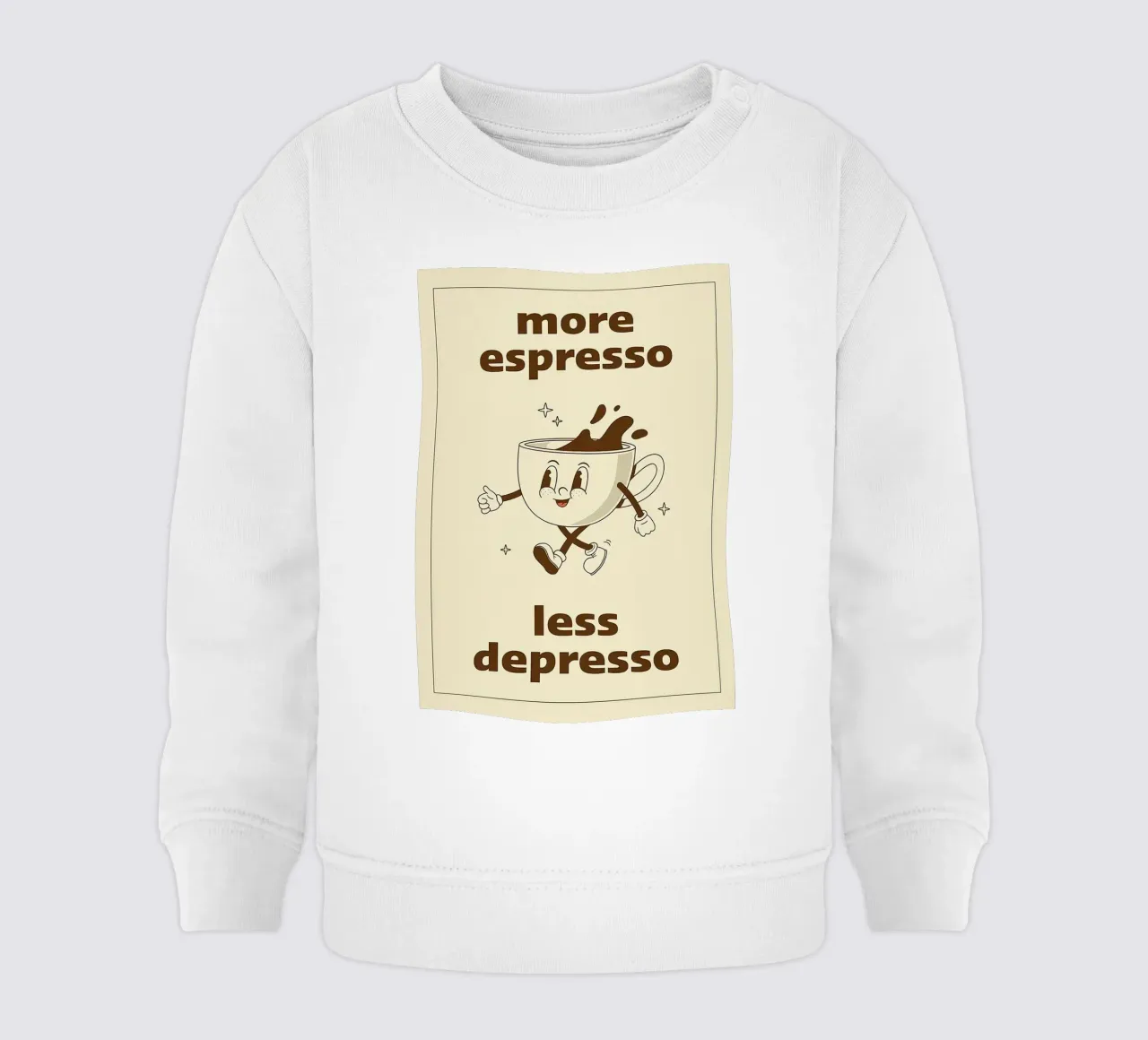 More Espresso Less Depresso felpa neonato da Mildred Store