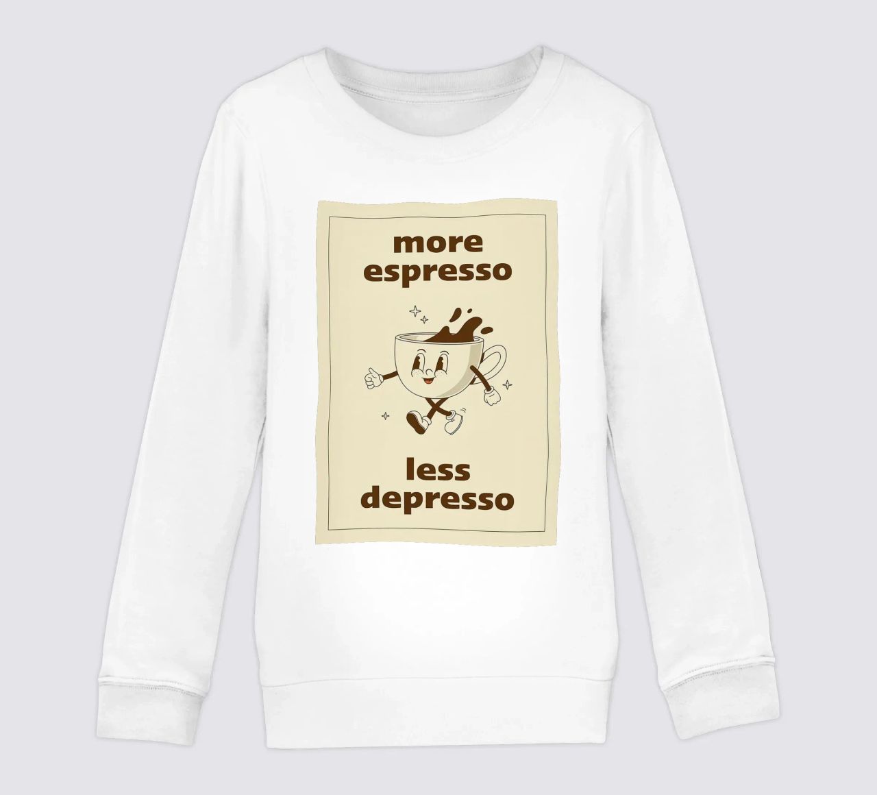 More Espresso Less Depresso felpa bambino da Mildred Store