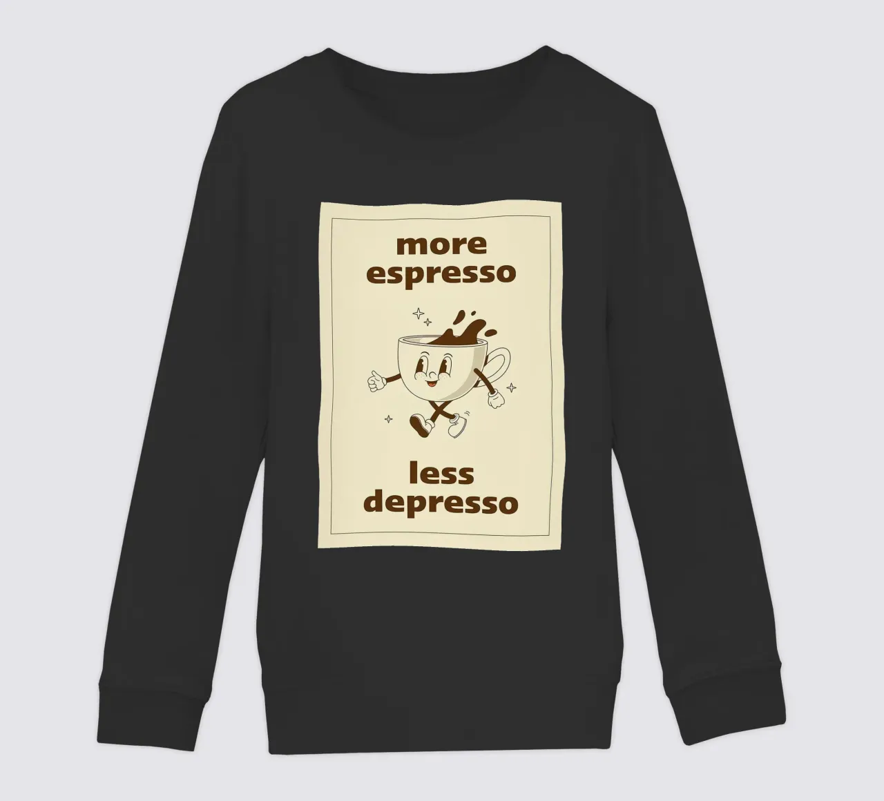 More Espresso Less Depresso felpa bambino da Mildred Store