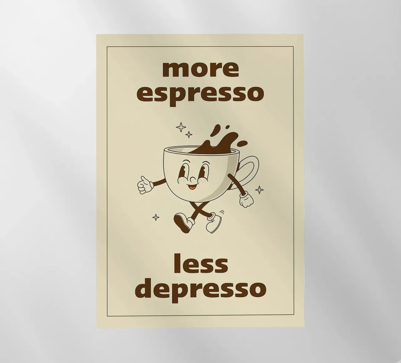 Más Espresso Menos Depresso lámina retroiluminada de Mildred Store