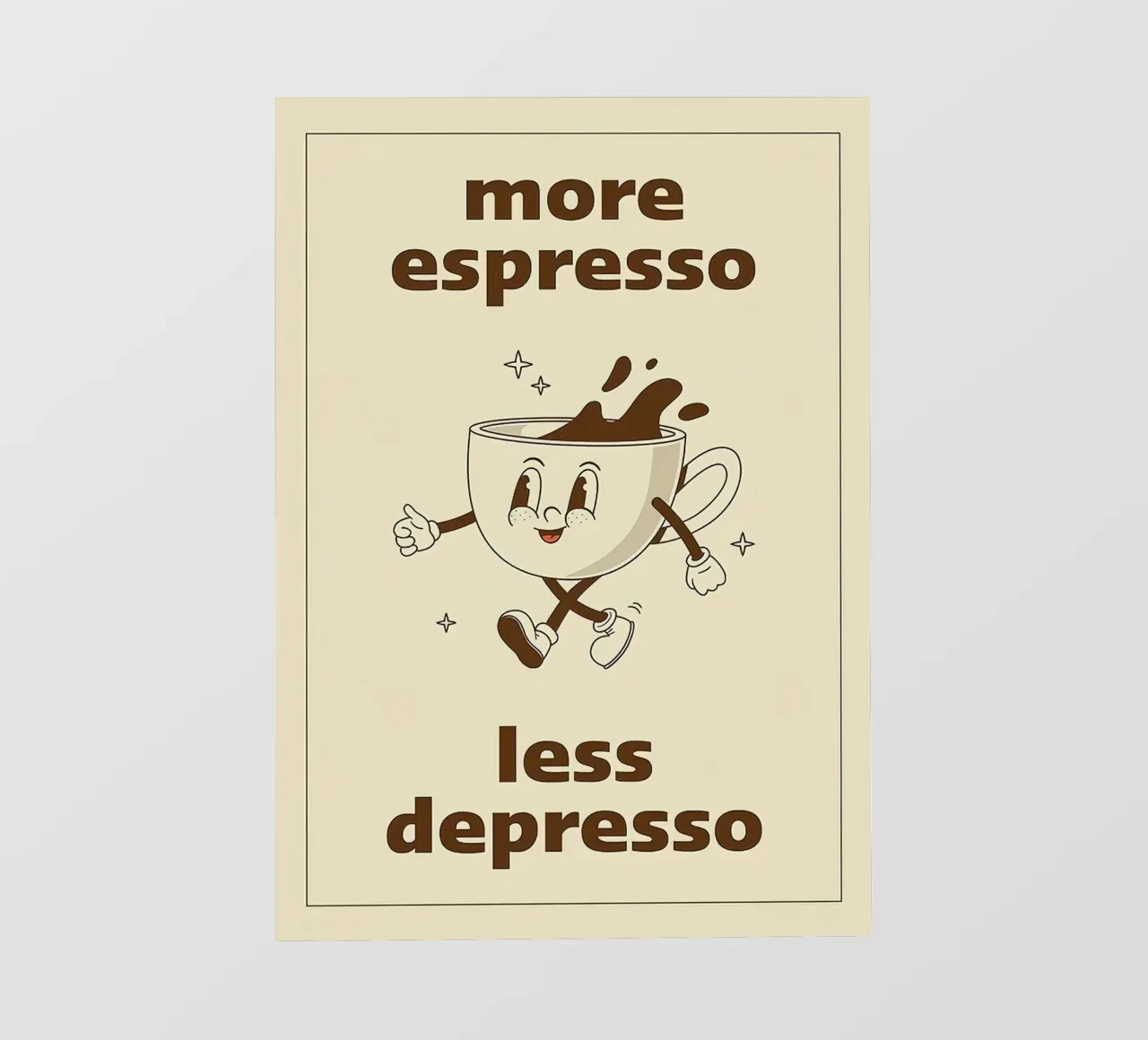 More Espresso Less Depresso pellicola backlit da Mildred Store