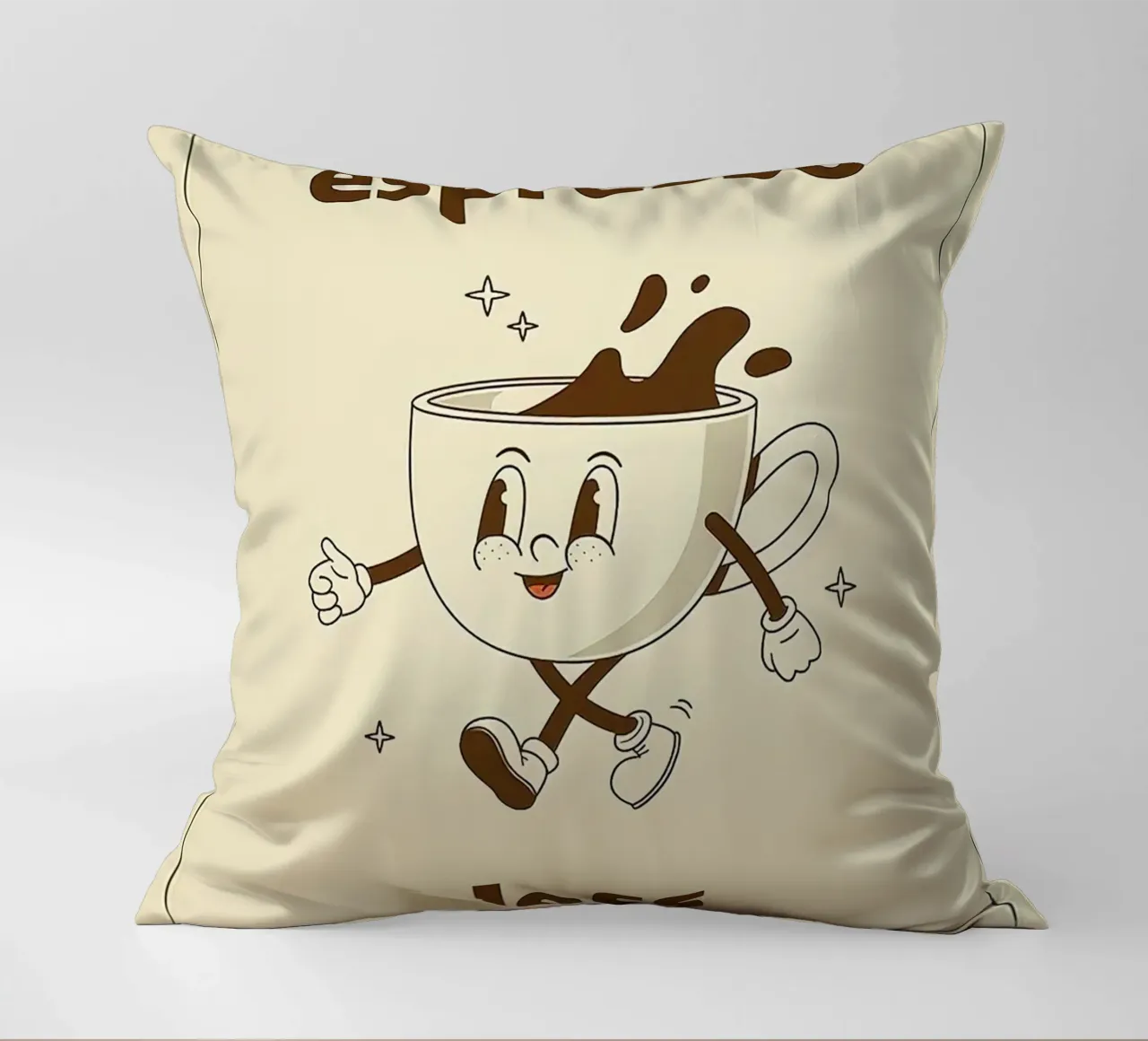 More Espresso Less Depresso decorative cushion by Mildred Store