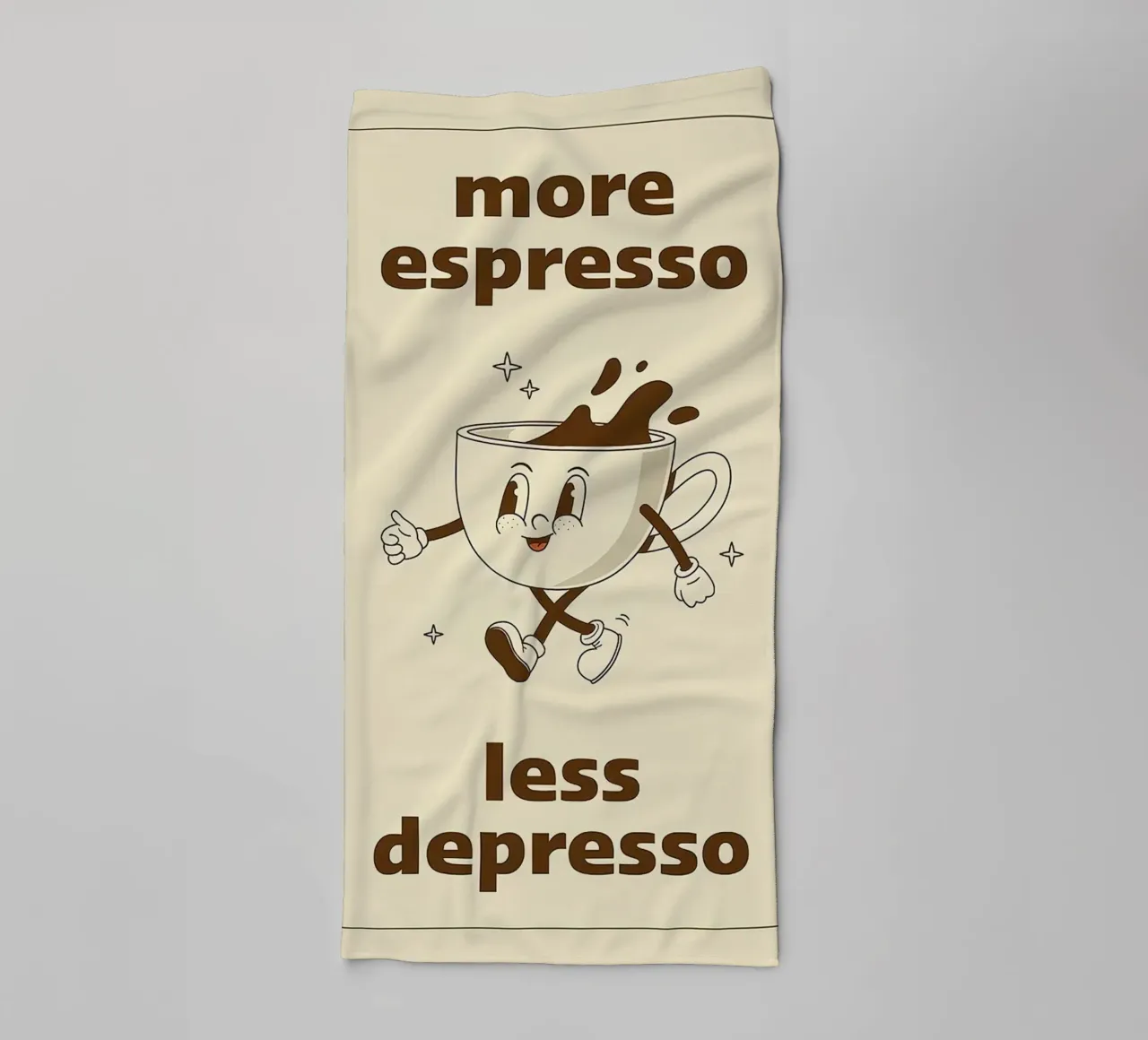Más Espresso Menos Depresso toalla de baño de Mildred Store