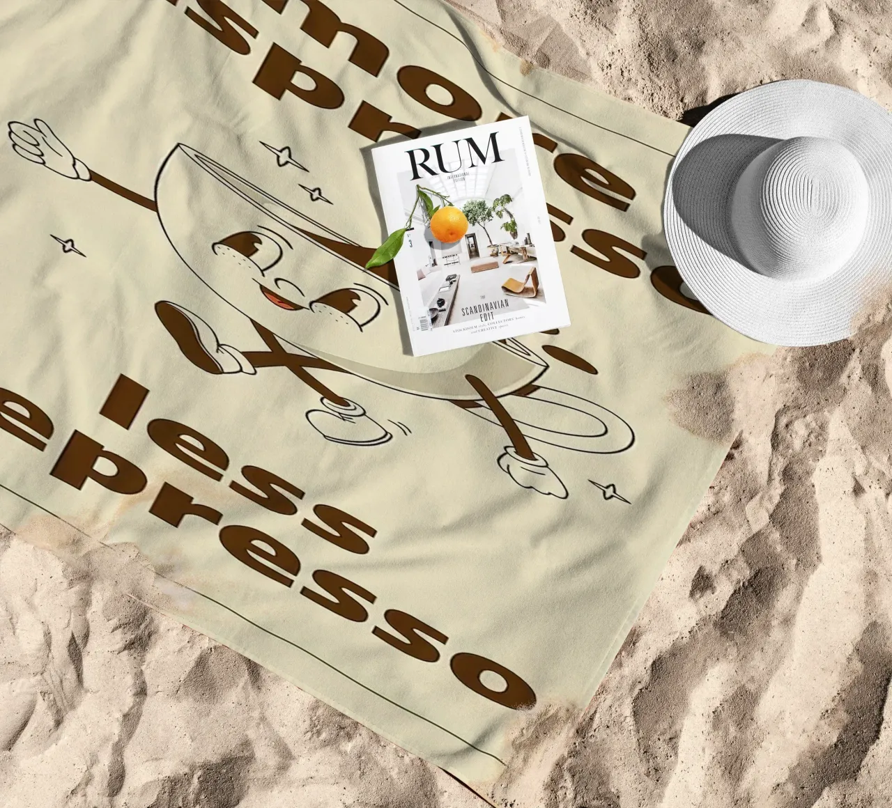 Más Espresso Menos Depresso toalla de playa de Mildred Store