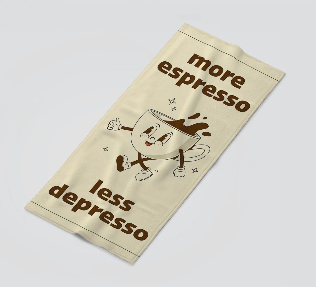 More Espresso Less Depresso telo mare da Mildred Store