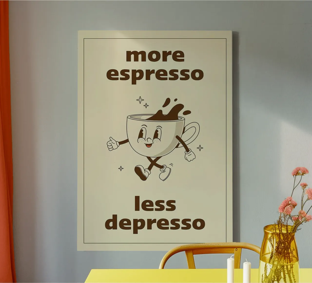 More Espresso Less Depresso tela da Mildred Store