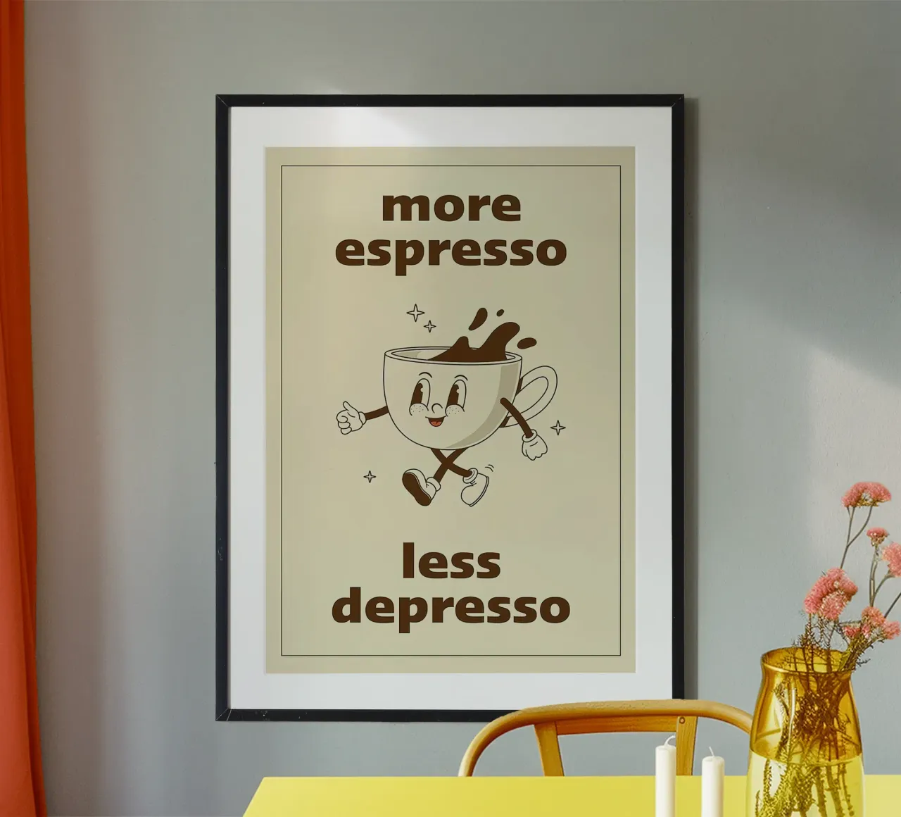More Espresso Less Depresso poster da Mildred Store