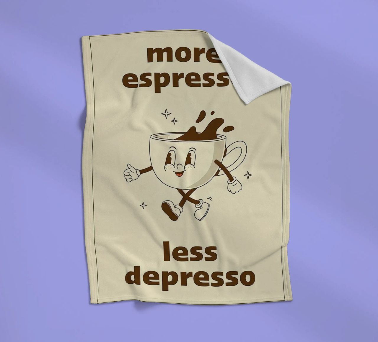 More Espresso Less Depresso coperta in pile da Mildred Store