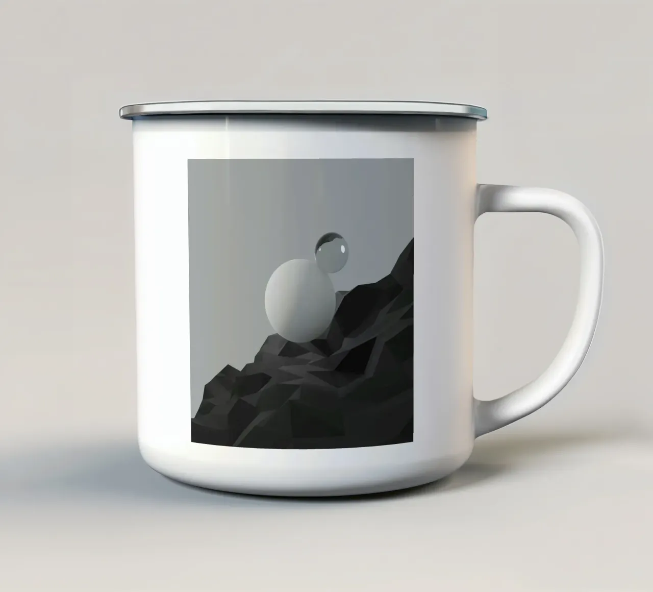 sfera geometrica tazza in smalto da Earthly Visions