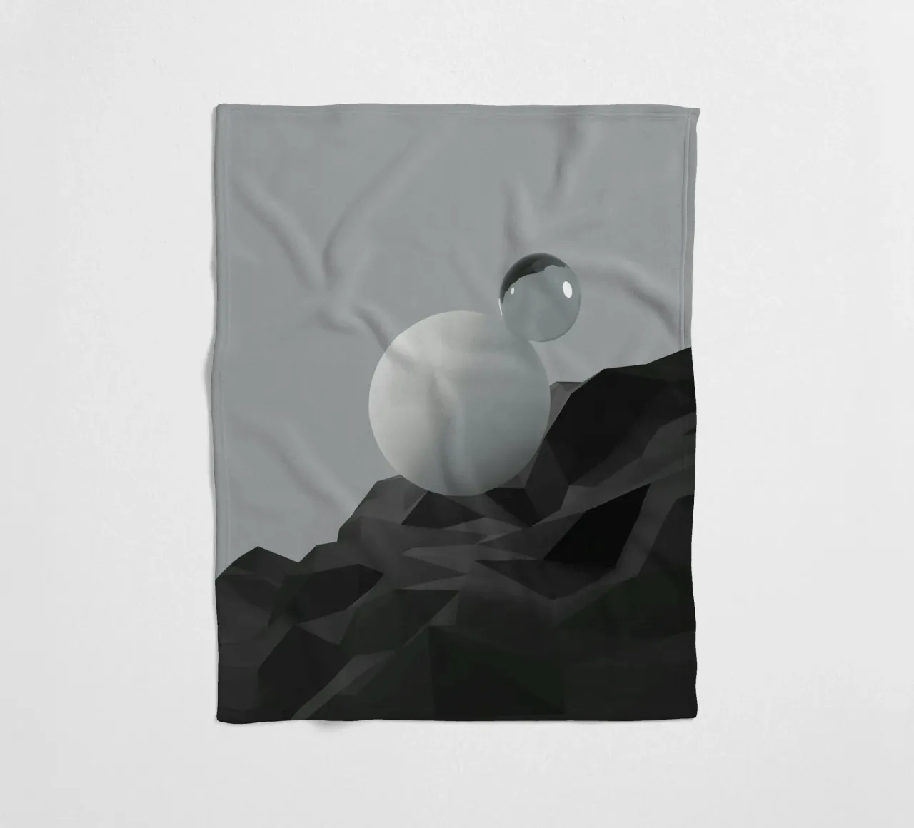 sfera geometrica coperta in pile da Earthly Visions