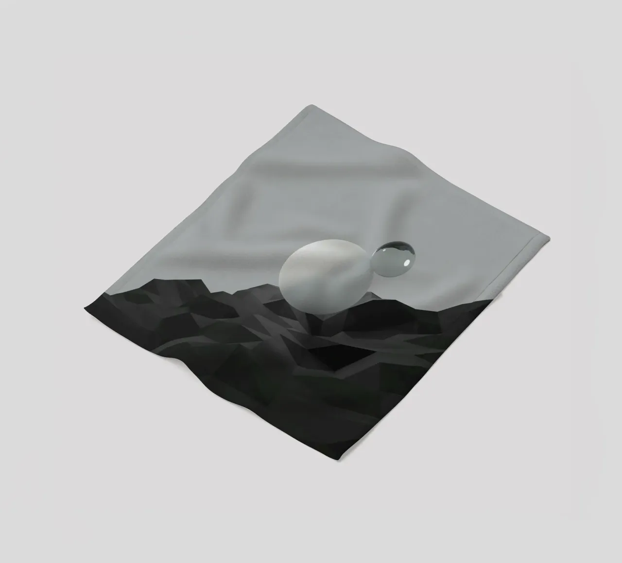 sfera geometrica coperta in pile da Earthly Visions